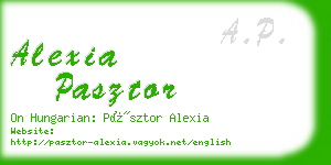 alexia pasztor business card